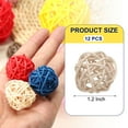 thumbnail image 2 of Uxcell 12 Pcs Wicker Rattan Balls 1.2" Vase Fillers for Home Decoration, Wood, 2 of 5