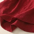thumbnail image 5 of Ashirexll Womens Casual Tops, Summer Shirts for Women, Solid Color Imitation Linen Embroidered Button Short Sleeve Round Neck Top, 5 of 7