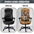 thumbnail image 4 of Renewold Deer Sunflower American Flag Home Office Chair Cover for Armrest Chairs Universal Stretchable Rotating Boss Chair Slipcover Chair Protector Cover for Office Chair, S, 4 of 7