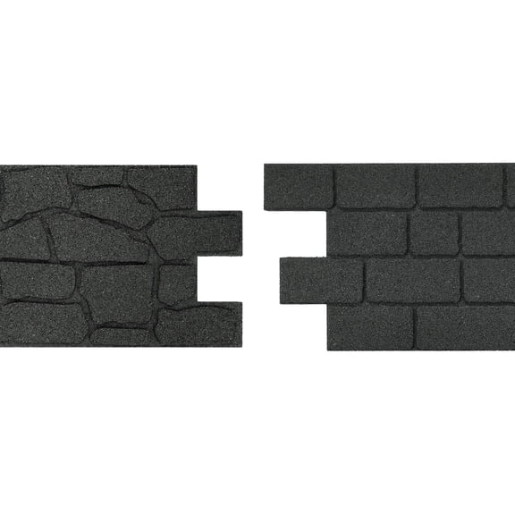 GroundSmart 24" x 12" x 5/8" Black Interlocking Dual-Sided Rubber Paver, 9 Pack