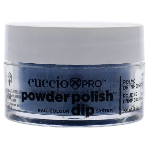 Polvo de uñas Cuccio Pro Powder Polish Nail Colour Dip System - Blue With Pink Glitter Nail Powder Dama 0.5 oz