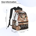 thumbnail image 4 of Daiia Cat Holding Mugshot Sign School Backpack for Men Women, Unisex Large Waterproof Bookbag Schoolbag Casual Daypack for High School/College/Teens/Travel/Work Black, 4 of 8