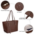 thumbnail image 6 of KALUNMA Large Women's Handbag,Zipper Closure Shopper Tote with Inner Pocket,Waterproof Shoulder Bag for Work,Office,Travel,Shopping and School, 6 of 7