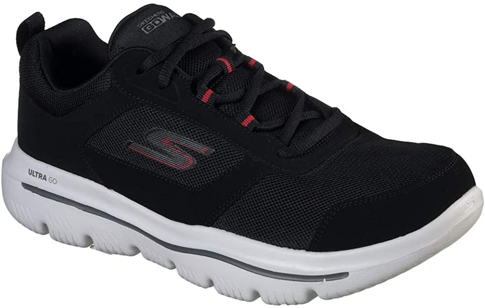 Skechers Men's GO Walk Evolution Ultra-Enhance Sneaker, Black/Red, 7 ...
