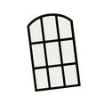 thumbnail image 3 of Espejo de ventana arqueado, espejo decorativo montado en la pared, espejo de pared de rejilla, espejo de ventana de imitación para dormitorio, tocador Negro, 3 of 9