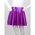 thumbnail image 6 of iiniim Kids Girls Shiny Metallic Mini Pleated Flared Skater Skirt School Athletic Dance Scooter Skort Skirt, 6 of 7