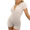 thumbnail image 2 of Nuoqisi Women Bodysuit Zip Tummy Control Yoga Workout Work Out Gym Set for Athletic Rompers Romper Leotards One Piece Outfit Sexy, 2 of 6