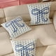 thumbnail image 1 of Funda de almohada con lazo estampado a doble cara | Funda de almohada decorativa de lino para sofá y silla de oficina | 45 x 45 cm, funda desmontable, 1 of 6
