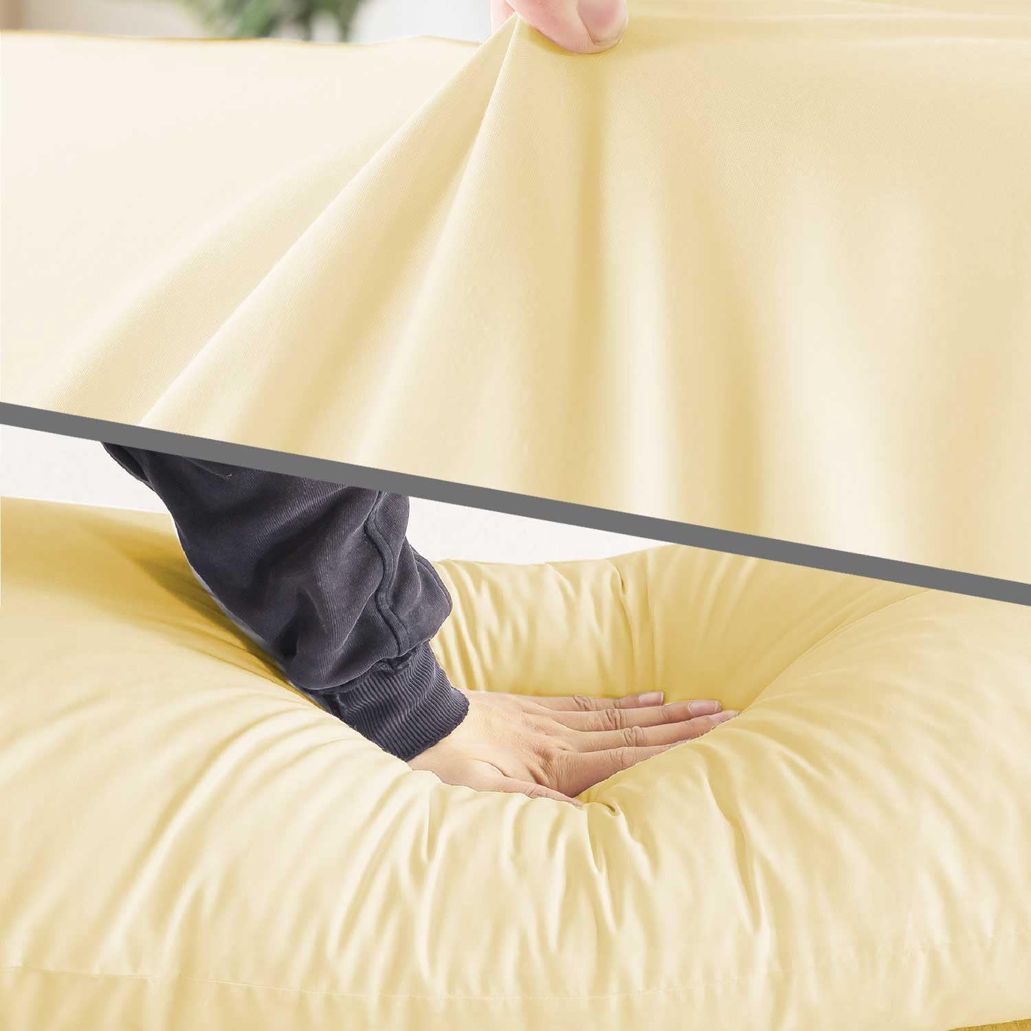 Memory Foam Body Pillow with Plush Fuzzy Cover Full-Length Support Pillow for Adults Soft Comfortable Sleeping Aid