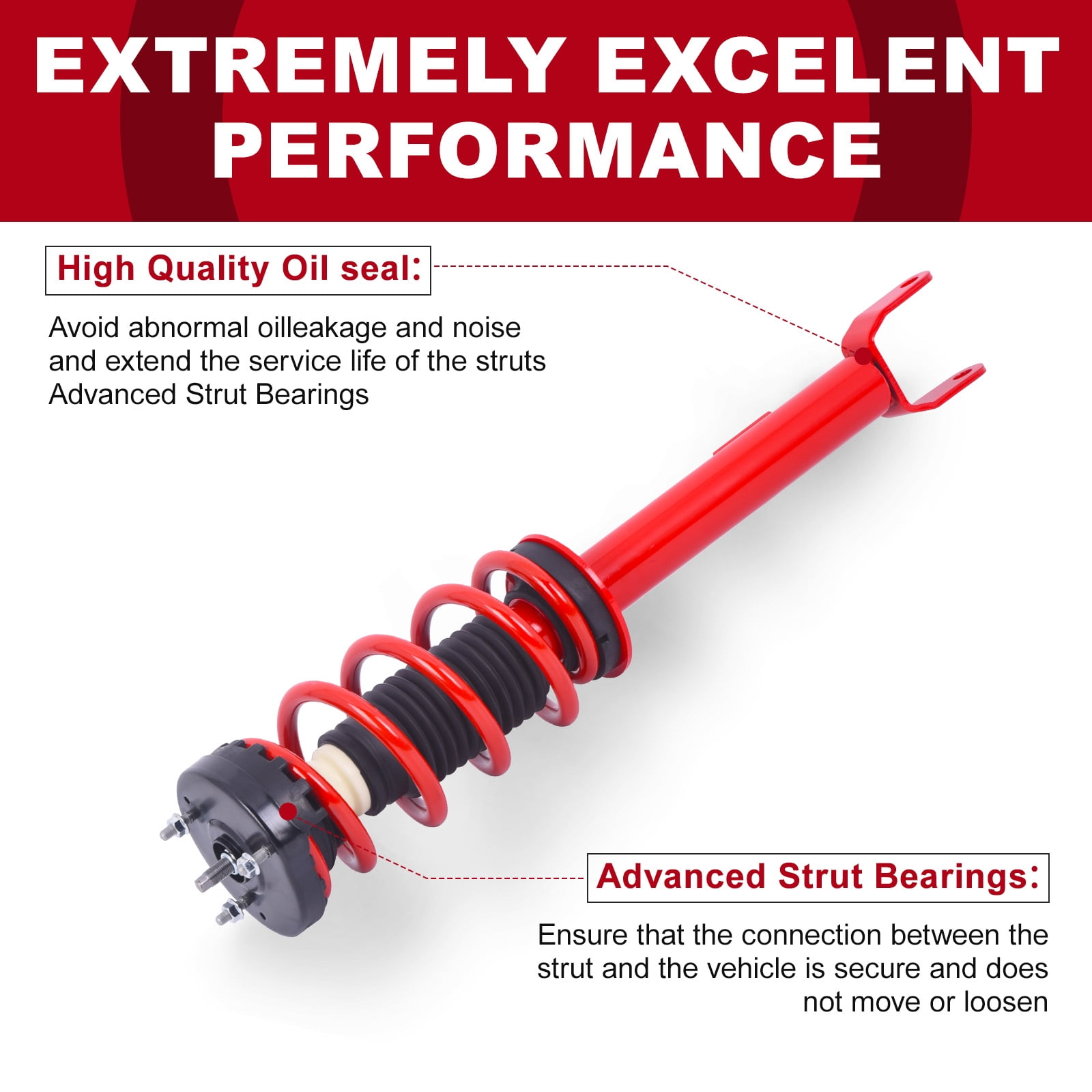 TOPAZ Pair Complete Shock Struts Assembly For Dodge Challenger Charger 2012-2022 172665