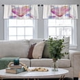 thumbnail image 4 of LALILO Kitchen Curtain Valance Watercolor Heart Arrow Rod Pocket Window Curtain 52"x 18" Set of 2, 4 of 5