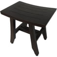 thumbnail image 3 of Compact Curvilinear Teak Shower or Outdoor Bench in Brown Finish, 3 of 3