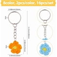 thumbnail image 2 of 16Pcs 8 Color Daisy Keychain Crochet Flower Keychain Handmade Floral Keyring Flower Bag Charms Hanging Pendant Charm Keyrings for Bags Purse Car DIY Ornament, 2 of 7