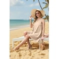 thumbnail image 6 of JWD Women's V-Neck Sleeveless Casual T-Shirt Dress With Pockets - Summer Loose Fit Mini Sundress for Beach Vacation Khaki S, 6 of 6