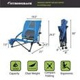 thumbnail image 4 of STRONGBACK Low Gravity Beach Chair with Lumbar Back Support, Folding Blue, 4 of 6