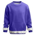 thumbnail image 2 of RKSTN Fleece Sweatshirts for Men Oversized Crewneck Pullover Hoodless Sweatshirt Top Mens Casual Solid Round Neck Loose Fits Comfy Long Sleeve Sweatshirt with Pockets Fall Winter Clothes, 2 of 7