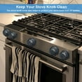 thumbnail image 4 of Spencer 5 Pack Baby Proof Clear Stove Knob Covers, Child Safety Guards Safety Locks for Oven Stove Top Gas Range (Clear), 4 of 10