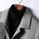 thumbnail image 3 of Abrigo de lana de doble cara para hombre, abrigo corto de estilo coreano con solapa para otoño e invierno, abrigo de lana hecho a mano, chaqueta de lana para hombre, abrigo cálido, 3 of 3