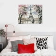 thumbnail image 5 of JEUXUS Visual Art Deco Pink Abstract Paris Canvas Painting Printed Wall Art Romantic Couple Cherry Blossom Canvas Painting Posters And Prints Wall Art Pictures for Living Room Bedroom Decor, 5 of 5