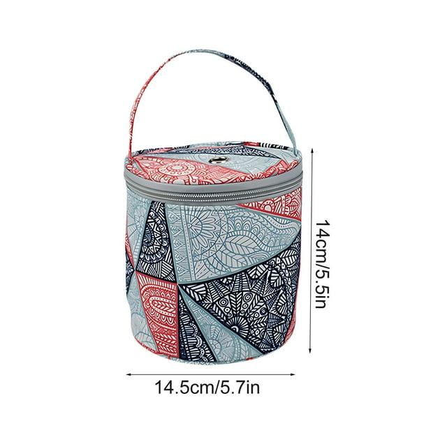 Organizador de Bolsa de Almacenamiento Organizador de Bolsa de Almacenamiento de Lana, Bolsa de Almacenamiento de Hilos, Bolsa de Punto, Gancho de Ganchillo Portátil, Gancho de Viaje