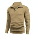 thumbnail image 7 of APEXFWDT Men's Casual Pullover Sweater Waffle Thermal Sweatshirt Men Long Sleeve Mock Neck Button Sweaters Fashion Henley Top, 7 of 7