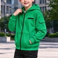 thumbnail image 3 of LIaqionyy Boys Hoodies Jacket Casual Outerwear Kids Lightweight Zip Hooded Cute Coat with Pockets, 3 of 8