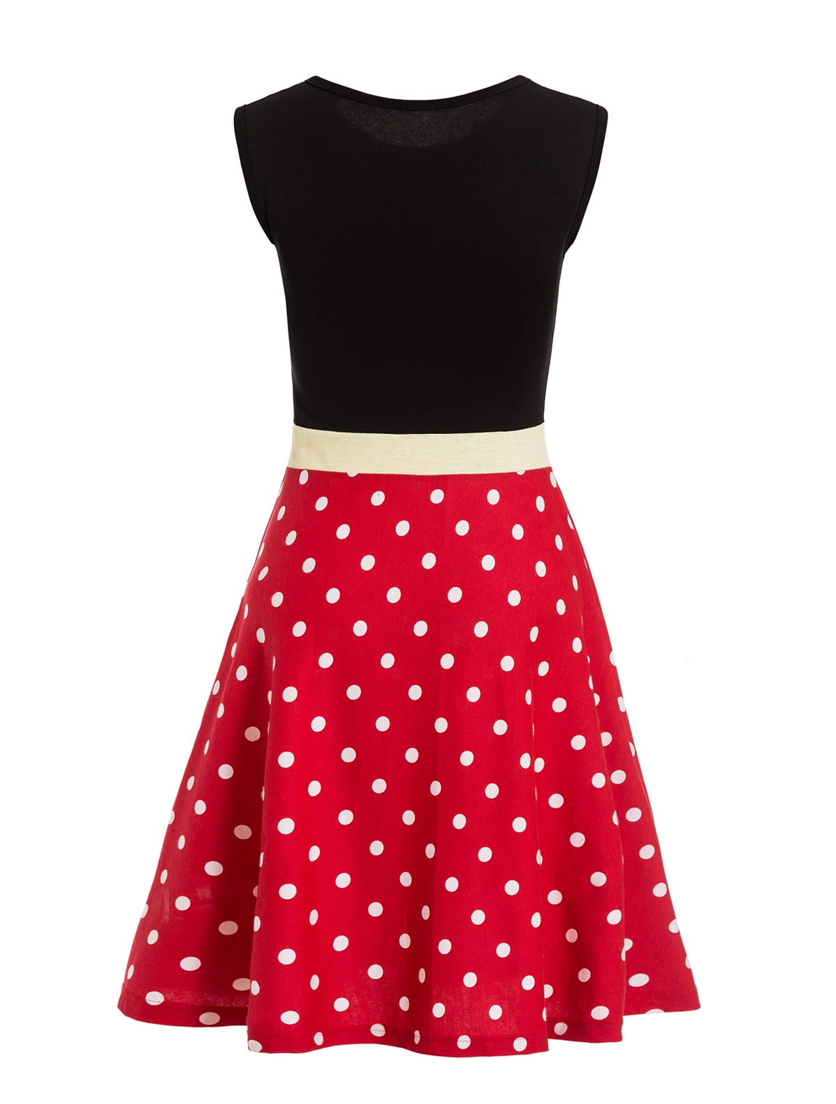 Women's Red Minnie Mouse Classic Costume Adults Red Polka Dot Dress ...