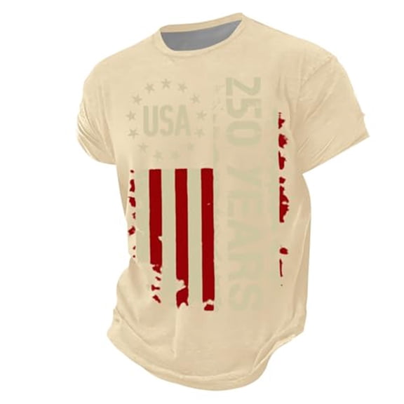 FYDUU Boys American Flag T-Shirt Kids 250th Anniversary USA Shirts Independence Day Patriotic Short Sleeve T Shirts For Fourth Of July Celebration 1-2 Years
