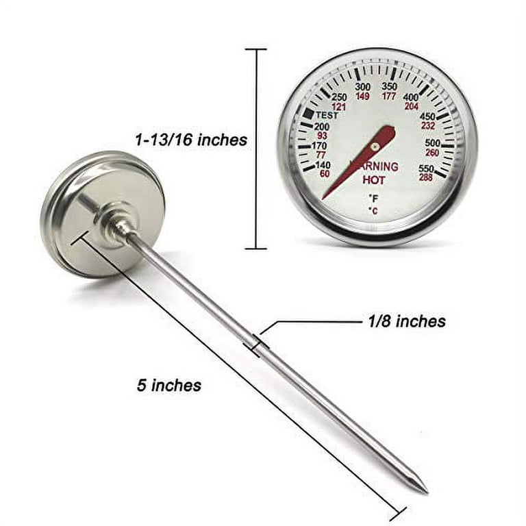 12 * 7 * 7 Pizza Oven Probe Thermometer Crown Verity zcv-2005 1000 Degree  Thermometer Assembly Bagima TSBX51 01000℉ Household Stainless Steel Oven