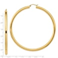 thumbnail image 3 of 14K Yellow Gold 4mm Polished Hoop Earrings, 3 of 7