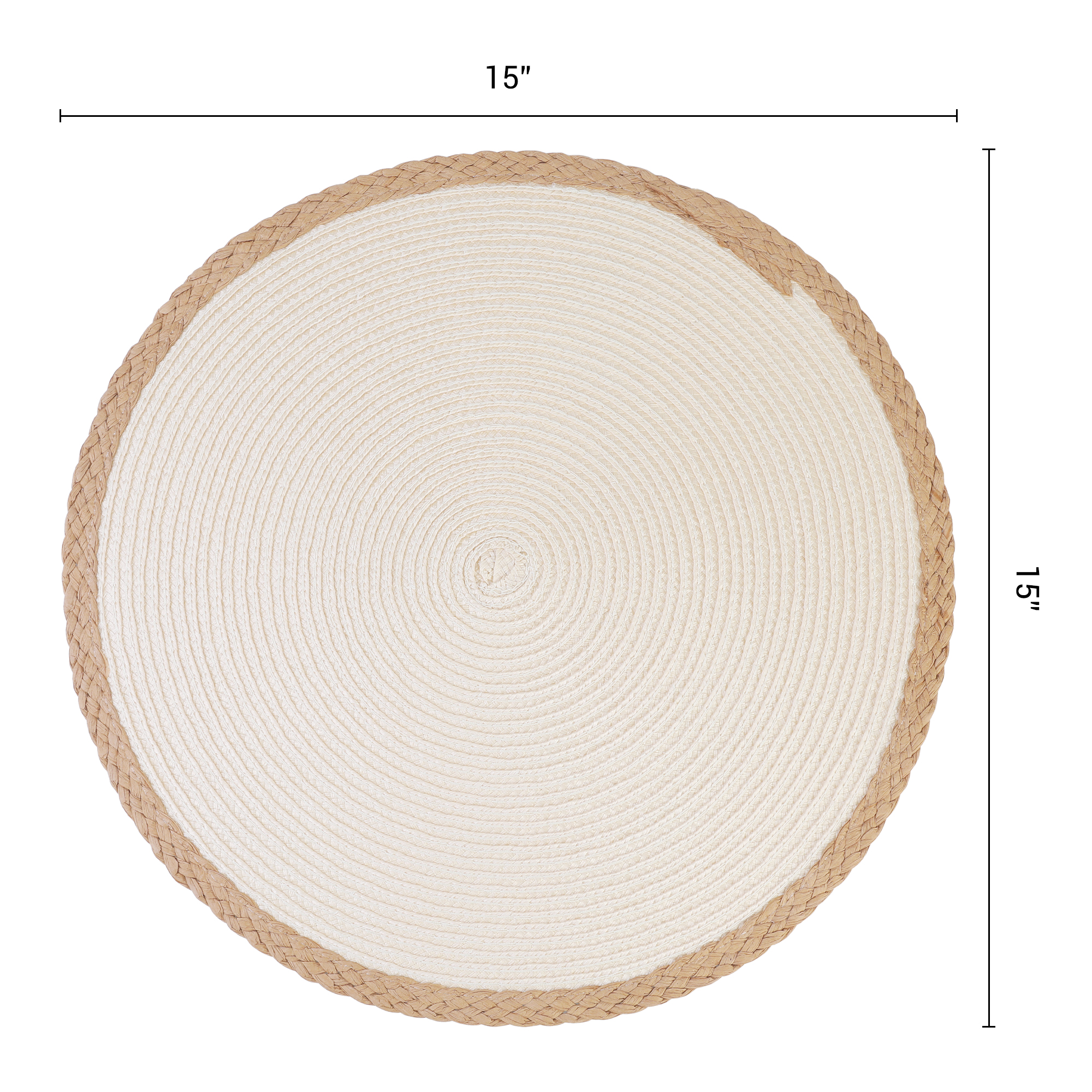 Unique Bargains Farmhouse Woven Placemats Set of 6 for Dining Table Decor Apricot