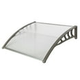 thumbnail image 3 of Cfowner 40"×40" Windows Awnings, Outdoor Clear Door Window Awning, Silver & Gray, 3 of 7