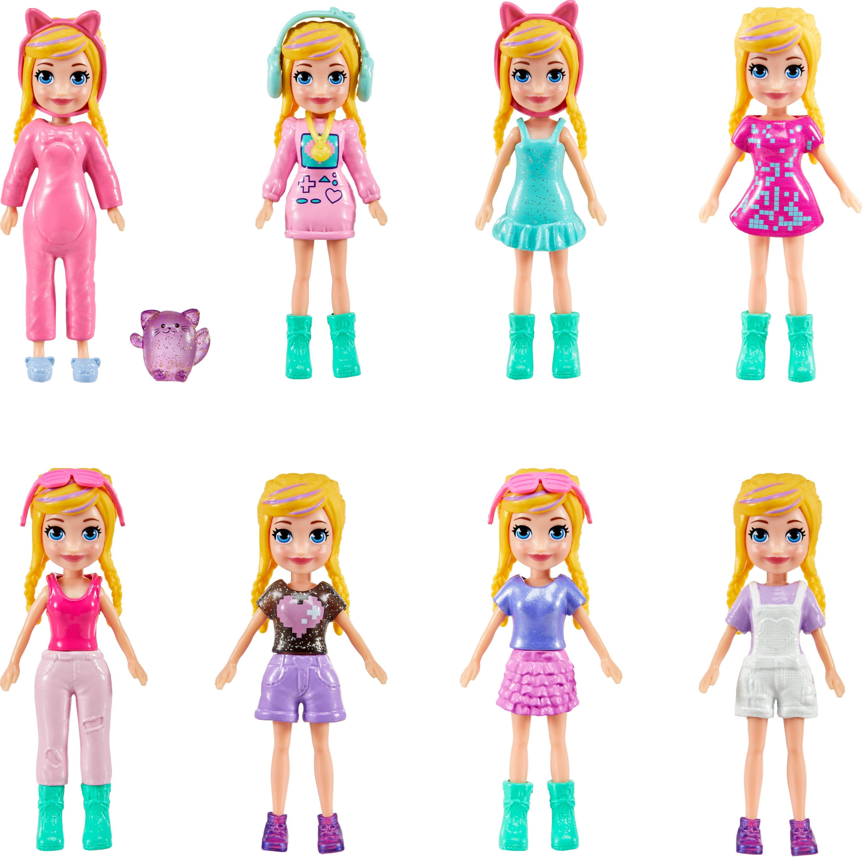 Polly Pocket Medium Fashion Pack, Travel Toy with Dolls and Clothing Accessories