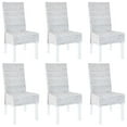 thumbnail image 2 of vidaXL Dining Chairs Living Room Side Chair Kubu Rattan and Solid Wood Mango, 2 of 26