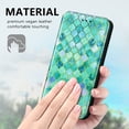thumbnail image 3 of Case for Samsung Galaxy A52 Case, Galaxy A52 5G Case Wallet Case PU Leather and Hard PC RFID Blocking Slim Durable Protective Phone Case Cover For Samsung A52 5G,Emerald, 3 of 9