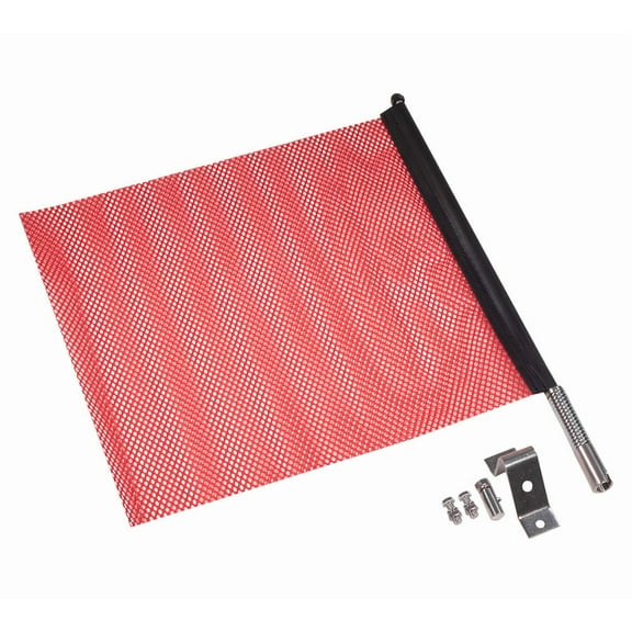 EZ Mount Warning Flag Red 18" x 18" Spring Loaded Quick n Easy Disconnect