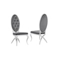 thumbnail image 3 of 6pc. White Marble Dining Set with Lazy Susan and Silver Stainless Steel, 3 of 4
