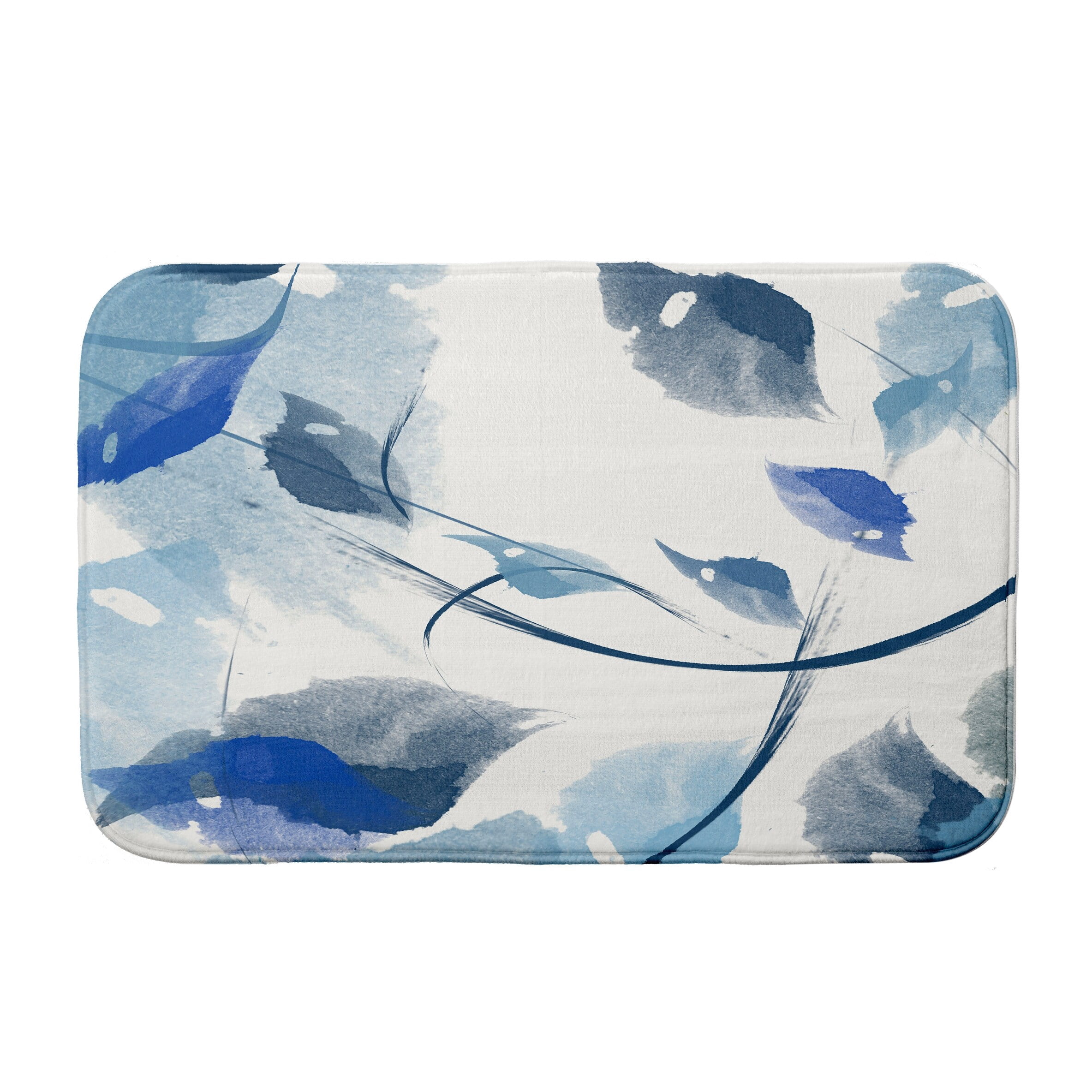 Simply Daisy 24" x 17" Plush Microfiber Orange Windy Bath Mat