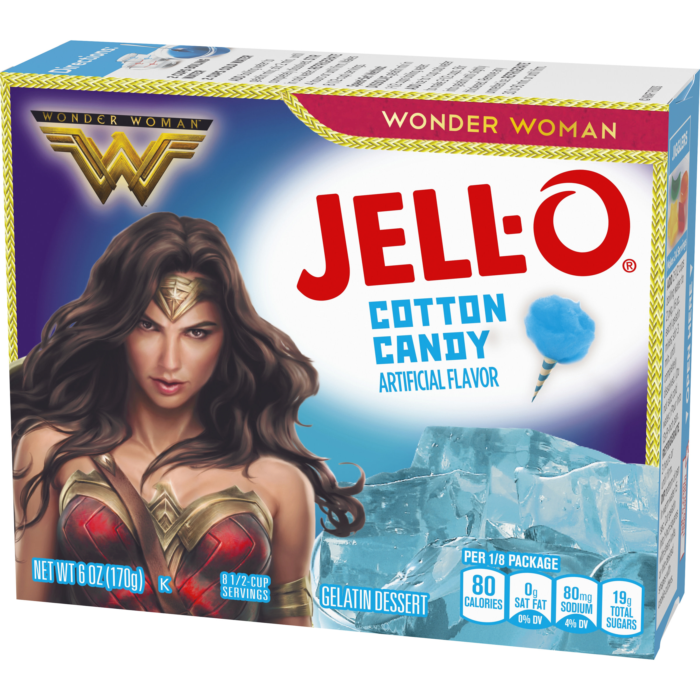 Jell-O Cotton Candy Instant Gelatin Mix, 6 oz Box - image 4 of 8