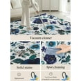 thumbnail image 5 of Retro Blue Flowers Area Rug for Bedroom 2.7x5 Ft Abstract Art Floral Country Plant Super Soft fuzzy Throw Rug Non-Slip Fluffy Plush Indoor Floor Carpet for Living Room Nursery Home Decor, 5 of 8