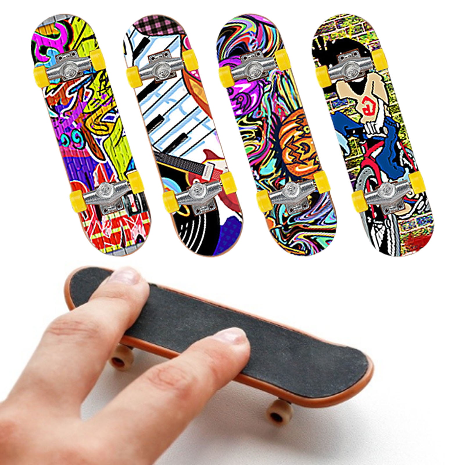 4X Mini Finger Skateboard Fingerboard Skate Board Kids Child Party Deck Toy Gift 
