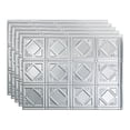 thumbnail image 1 of FASÄDE Traditional Style/Pattern 4 Decorative Vinyl 18in x 24in Backsplash Panel in Brushed Aluminum (5 Pack), 1 of 7