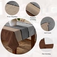 thumbnail image 5 of Brown Grey Table Cloth Waterproof Tablecloths, Vintage Stripe Farmhouse Wood Grain Ombre Tablecloth Dining Table Cover for Kitchen Party Tabletop Outdoor, Rectangle Tablecloth 52x70 Inch, 5 of 9