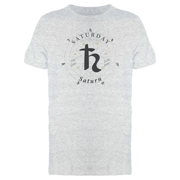 Saturday Saturn Heptagram Tee Men's -Image by Shutterstock