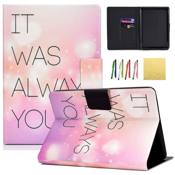 Kindle Paperwhite 2018 Case, Allytech Premium PU Leather Smart Folio Stand Wallet Case Cover with Auto Wake/Sleep Fits All-New Amazon Kindle Paperwhite 10th Generation E-Reader, Pink Love