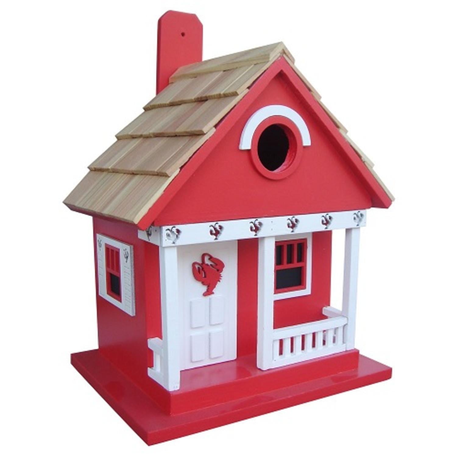 9.5" Fully Functional Red Lobster Whimsy Cottage Outdoor Garden Birdhouse by CC Outdoor Living