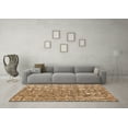 thumbnail image 3 of Ahgly Company Indoor Round Abstract Orange Modern Area Rugs, 5' Round, 3 of 4