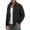 Black, variant on Men's Full Zip Stand Collar Jacket Raglan Long Sleeve Elastic Cuff & Hem Loose Fit Casual Layering Outerwear Dark Blue XXL