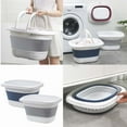 thumbnail image 2 of Laundry Basket, Plastic Foldable Up Laundry Hamper,Portable Washing Tub with Handle, Space Saving Storage Container, 2 of 5