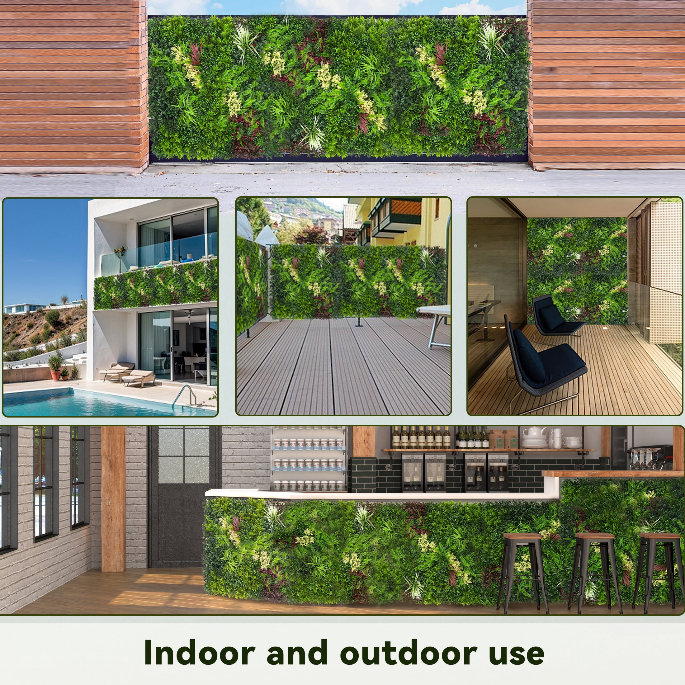 ODTORY 40"x120" Artificial Grass Wall Boxwood Plant Panel,UV Resistant Green Leaves Faux for Interior Backdrop,Garden and Indoor Outdoor Wall&Fence Covering Privacy, Party Wall Greenery Decor